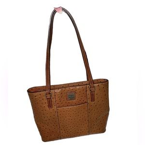 Authentic Dooney & Bourke Ostrich Leather Lexington Shopper shoulder bag